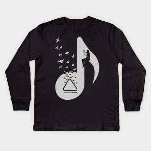 Musical note - Triangle Kids Long Sleeve T-Shirt